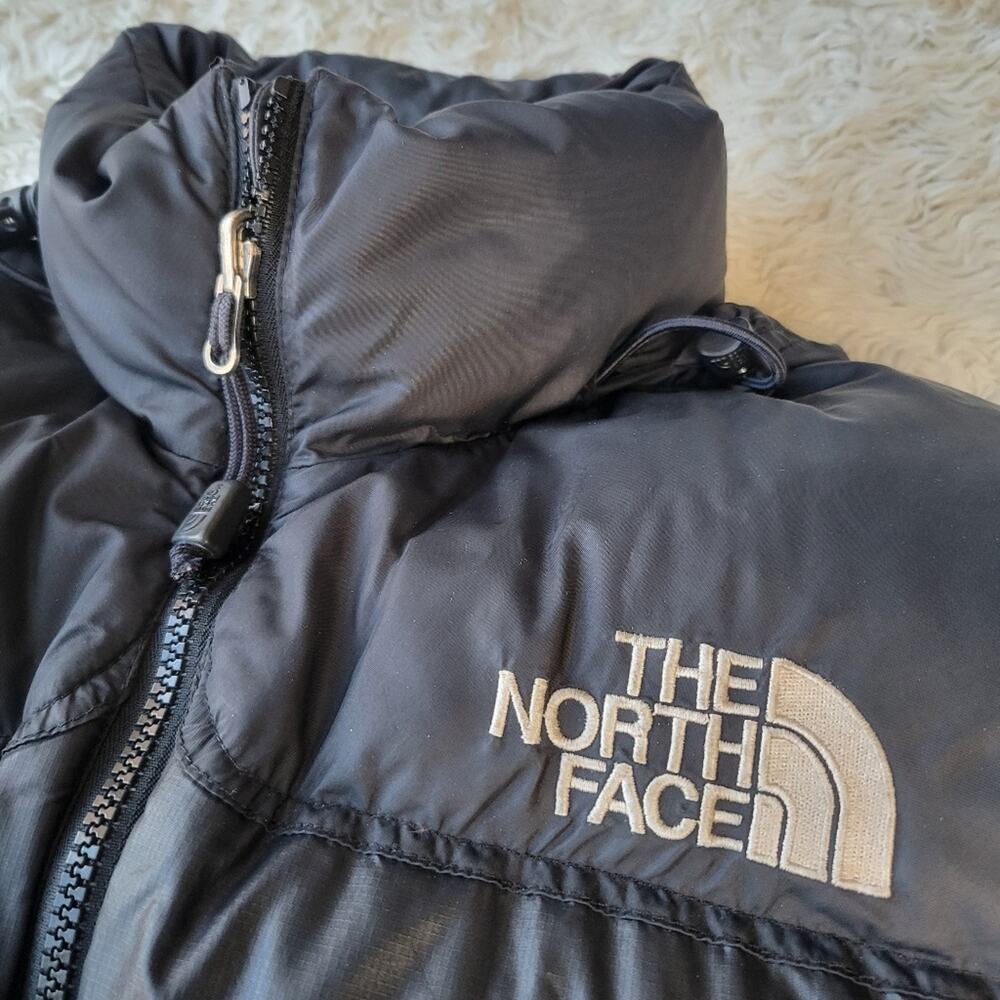 VTG The North Face 1996 Retro Nuptse Puffer Vest 700 Goose Down Black Womens SM - Picture 4 of 14